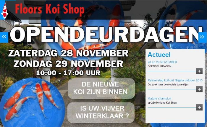 Opendeurdagen bij Floors Koi Shop
