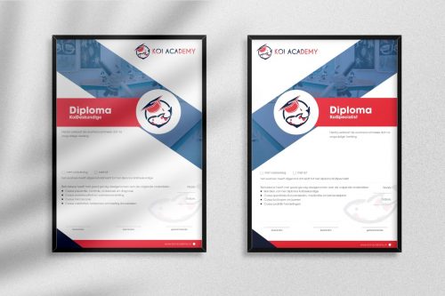 Hier is het om te doen! diploma van de Koi academy